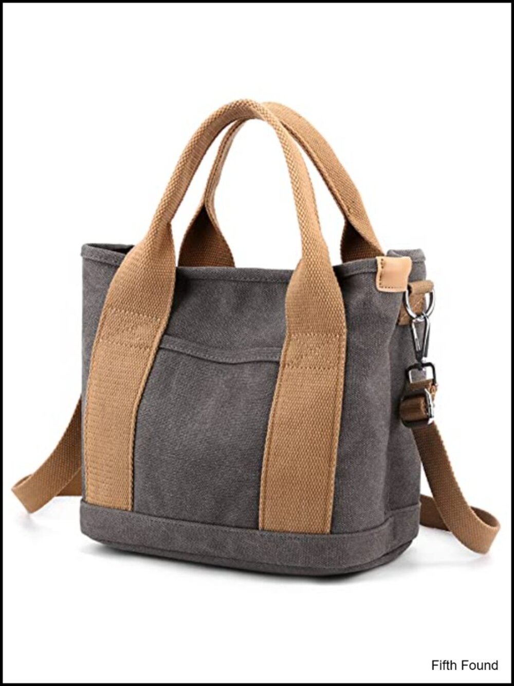 Canvas Tote Bag Multi-Pocket Shoulder Bag with Zipper Hobo Satchel